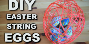 DIY Easter String Eggs - how to make a string egg