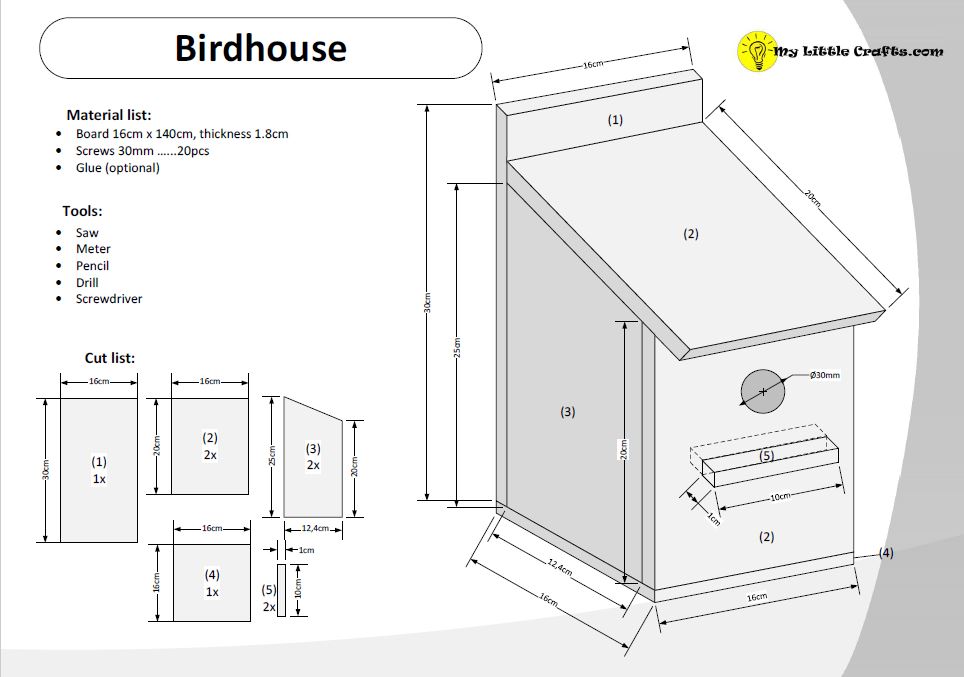 Building a Birdhouse | How to build a bird house - My Little Crafts