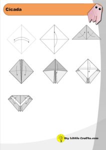 origami cicada diagram preview