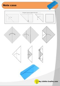 origami note case diagram preview