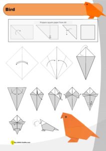 origami bird diagram preview