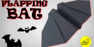 Origami Flapping Bat | How to make flying bird with Flapping Wings